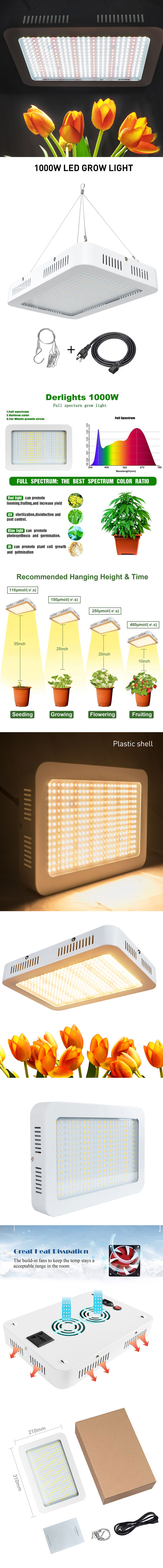 2020 Best Selling Led Lights 1000w Led Grow Light For Indoor Garden