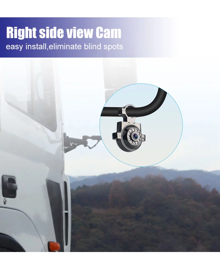 OEM NEW DESIGN WIDE VIEW TRUCK DASH CAMERA SYSTEM WITH 7 INCH FULL VIEW TRUCK MONITOR
