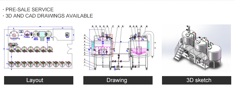 Brew beer 2hl brewery equipment brewing system beer brewery turnkey project