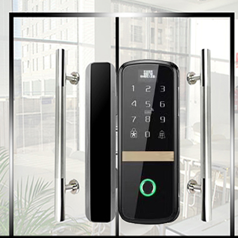 fingerprint glass smart door lock with remote function