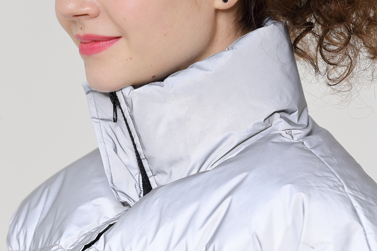 Fashion Women's Bubble Padded Reflective Coat