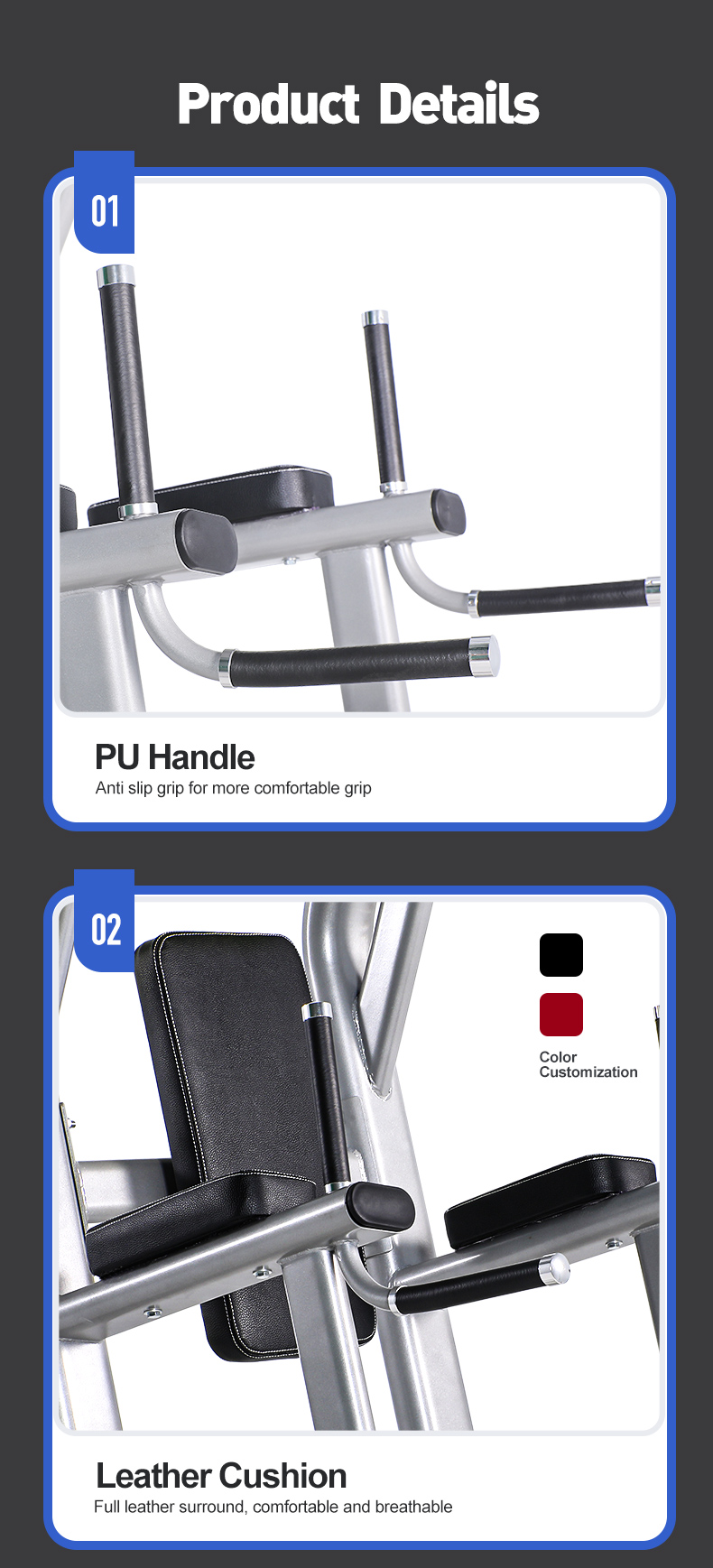 knee up/dip chin up rack machine 846 06