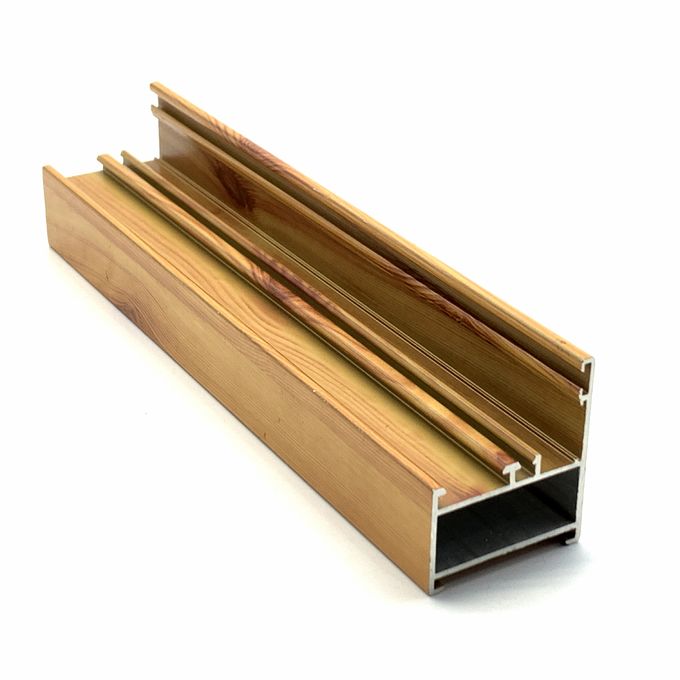 Aluminum Series Profiles Use For Aluminium Windows Frame Wood Grain Surface 0.8-2.0mm Thickness 0