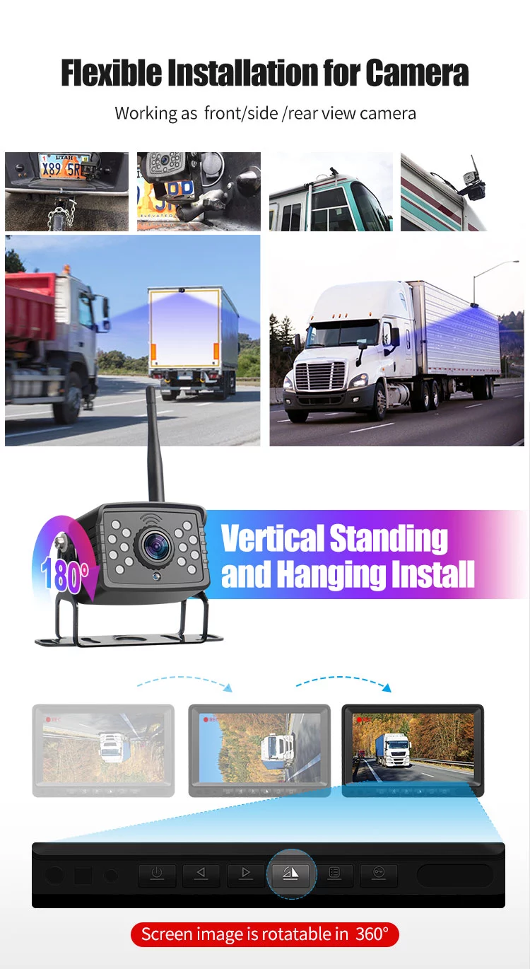 Digital wireless View Monitor Car Screen Auto Radar Rear Wireless Front View Monitor Parking Camera car reversing aid