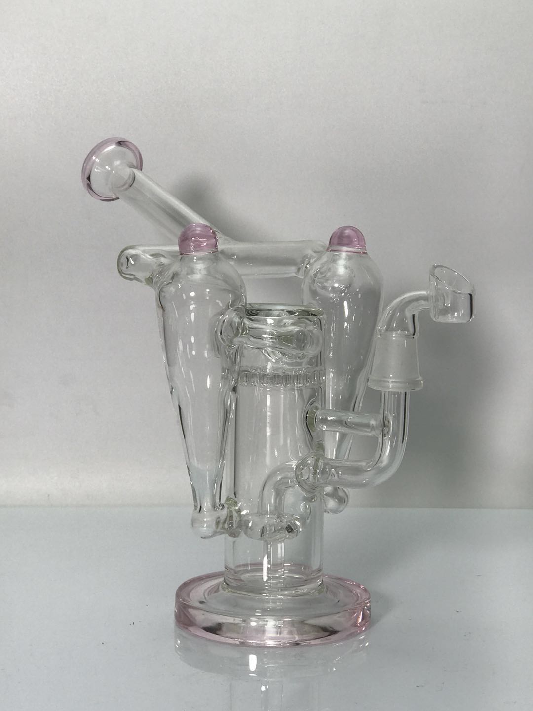 pink recycler glass bong