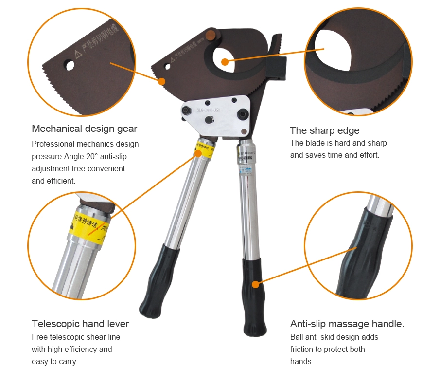 J75 Cutting Copper and Aluminum Cable Ratchet Cable Cutter