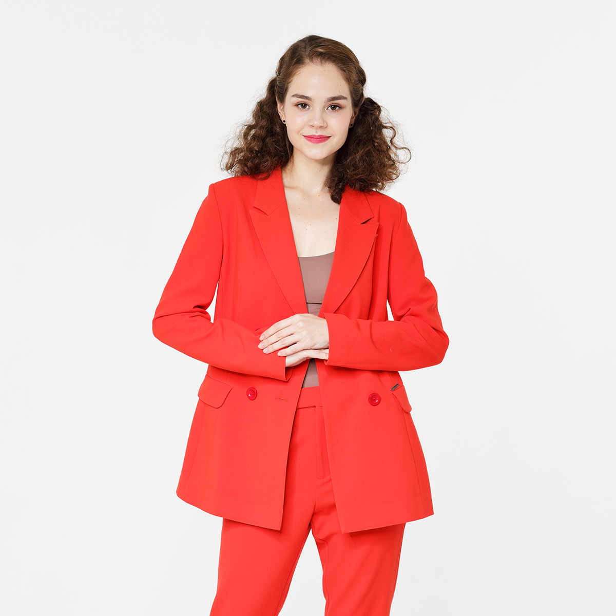 Red Women's suit blazer