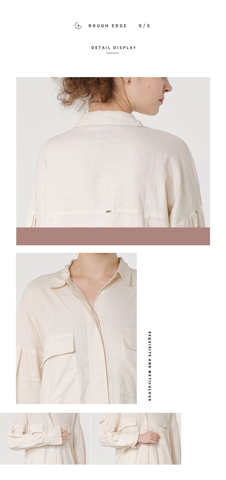 Lady's Long style Linen Shirt