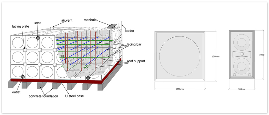 304 SS Food Grade for Drinking Water Water Storage Tank Factory Price