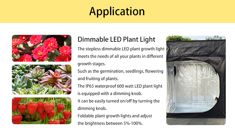 new hydroponic system indoor full spectrum 600W 650W 1000W best plant grow lights led