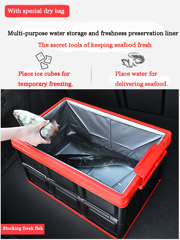 Promotional price 30L capacity oem brand store bin container storage box for car trunk