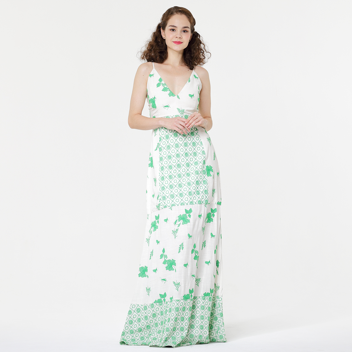 women's floor-length embroidery dress