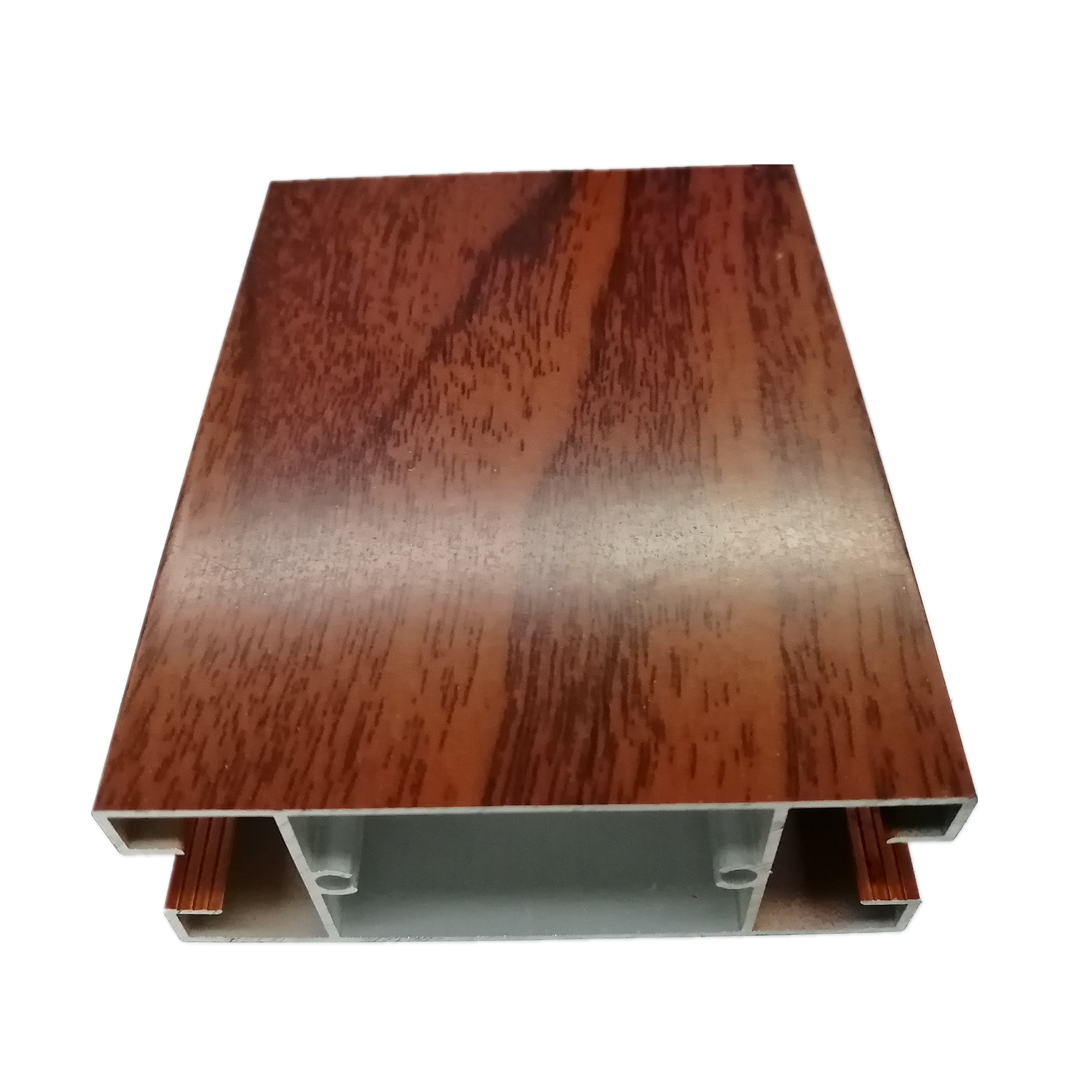 6063 Wood Finish Aluminium Profiles Heat Transfer Wood Grain Profiles Building Decoration Aluminum Frame