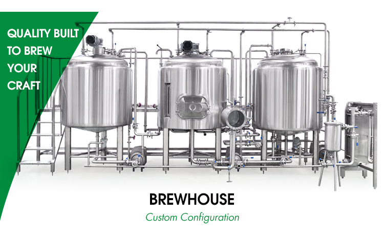 1000l 3 vessel brewery automatic beer machine