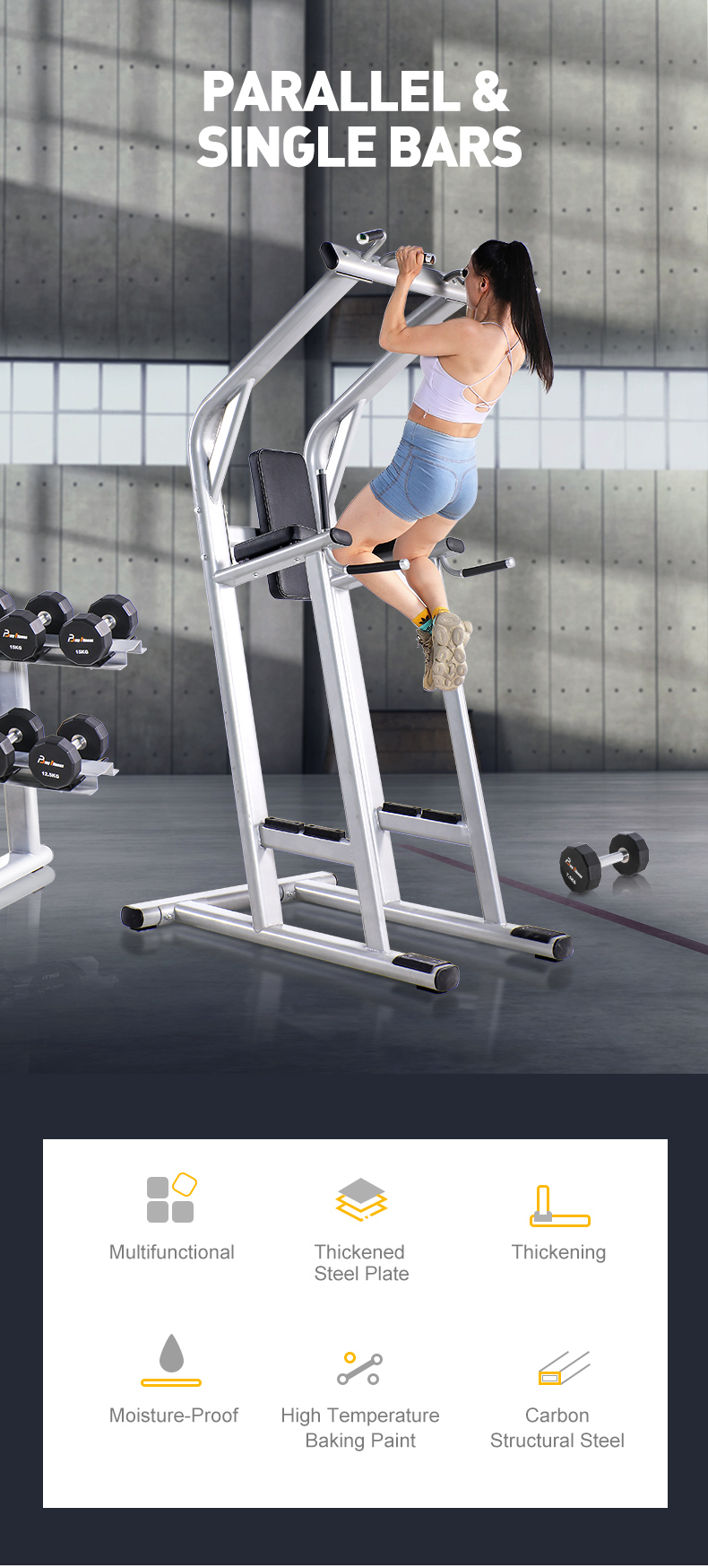 knee up/dip chin up rack machine 846 01
