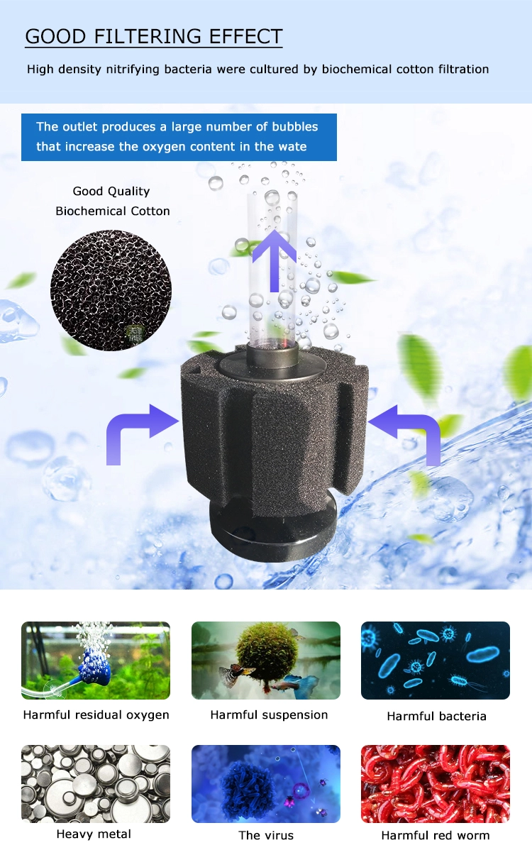 XY-2836 Biochemical Sponge Filter Aquarium Fish Tank Filter for Small Aquarium