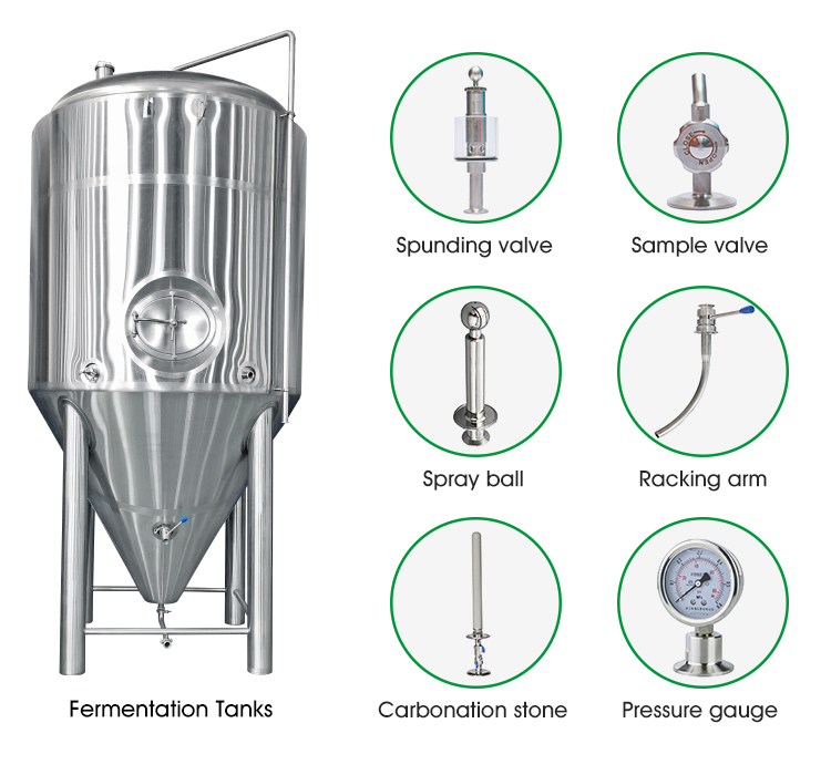 3000l stainless steel micro fermenting equipment fermentation vessel