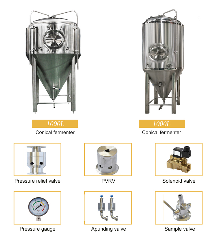 1000l 3 vessel brewery automatic beer machine