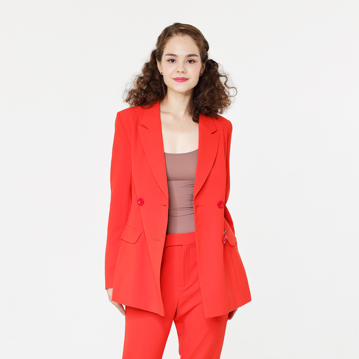 Red Women's suit blazer