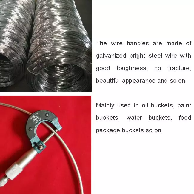 5 gallon plastic bucket handle steel wire handle for sale