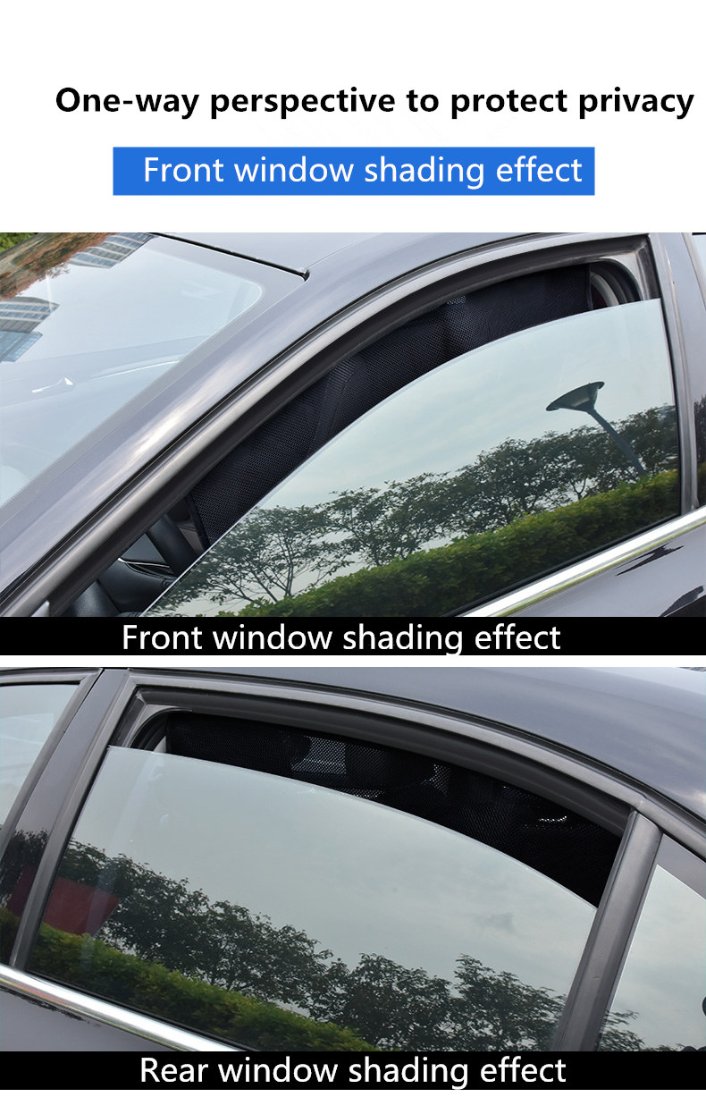 Fast delivery automatic nylon mesh sunshades strong magnetic roller plastic car curtains