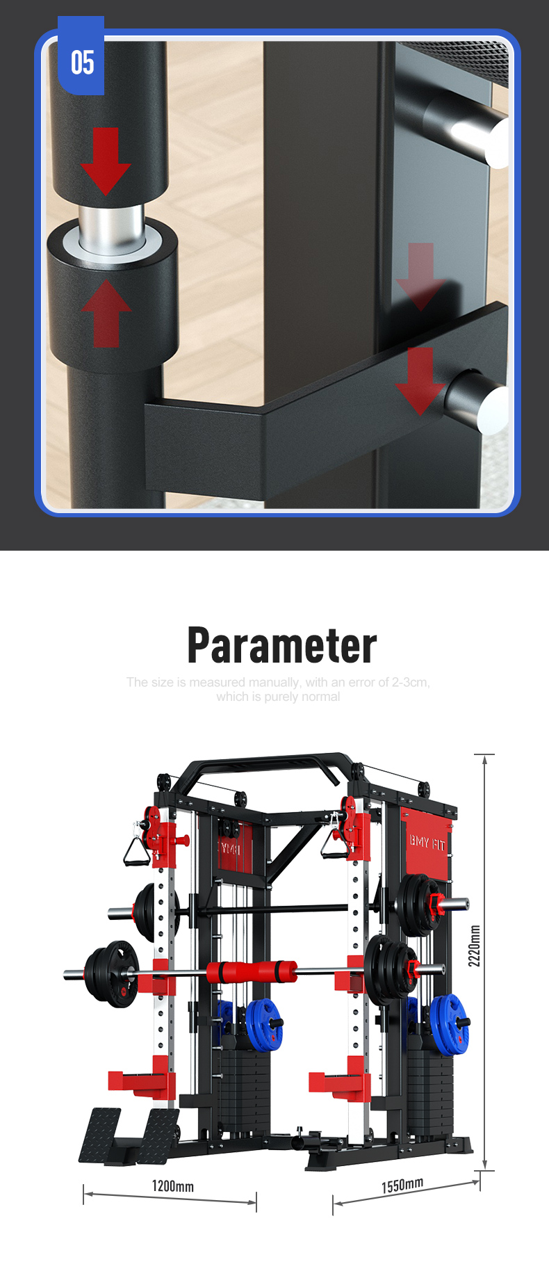 multi-function barbell gantry trainer 05