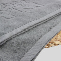 Double Loop Gray Jacquard Bath Towel