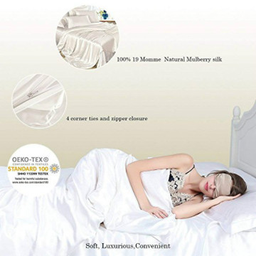 Silk Bedding Duvet Cover With Zipper Closure