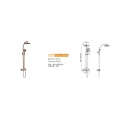 Rose Gold Exposed Brass Thermostatic Shower Mixer Faucet