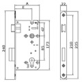 Latch bolt and dead bolt mortise lock