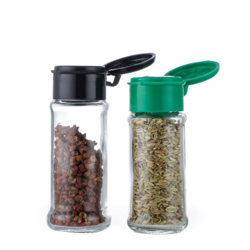Personalize utensílios de cozinha garrafa de especiarias de vidro vazio transparente