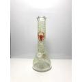 Spider Web Glowing Glass Beaker Bongs