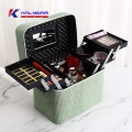 Women Bags Double Layer Makeup Bags with Mirror