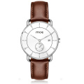 Newest Relojes Hombre Full Grain Leather Strap Male Quartz Watch