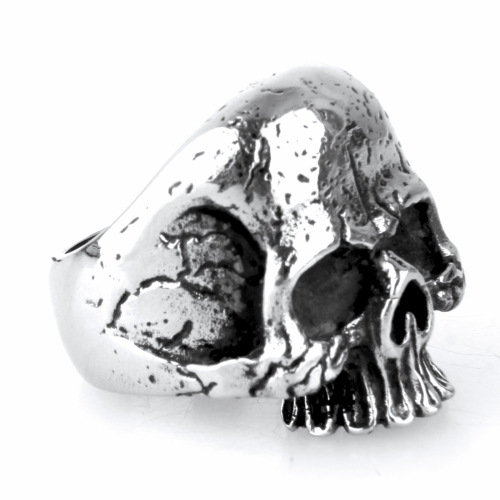 925 sterling silver skull head ring jewelry