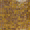 Carreaux de mosaïque en verre de luxe Gold line Amber marron