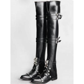 Sapatos masculinos BJD 70cm Botas altas pretas Rshoes70-3