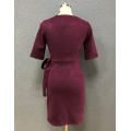 women's wine fashion dress