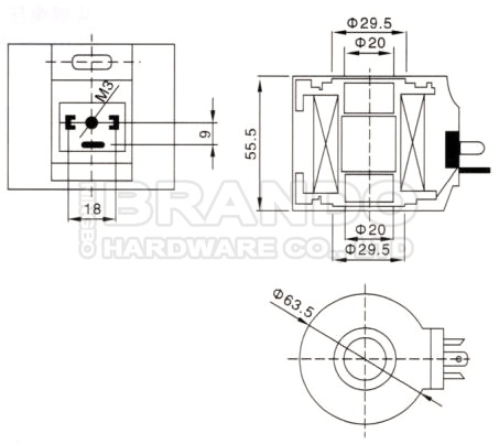 2W350 2W400 2W500 Coil dimension 2W350 2W400 2W500 Coil dimension