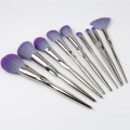 Lot de 9 pinceaux de maquillage pour manche en aluminium