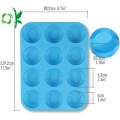 High Quality 12 Cups Silicone Muffin Pan Molds