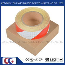 Red and White PVC Stripe Caution Reflective Adhesive Tape (C3500-S)