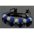 bracelets de shamballa bleu et blanc