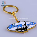 Supply From China Enamel Keyring Custom Oval Logo Metal Keychain