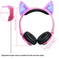 Casque à la mode coloré oreille de chat avec lumières clignotantes