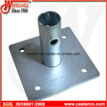 Placa base de acero galvanizado para armazones de andamios Accesorios