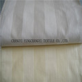 White  cotton satin stripe fabric