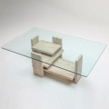 Modern Living Room Glass Top Table for Coffee