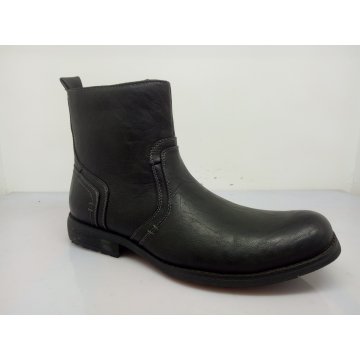 Black Clip on Mens Ankle Boots (NX 542)