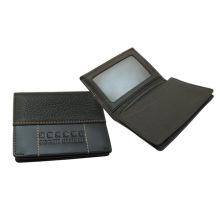 soft leather patchwork namecard holder for business men